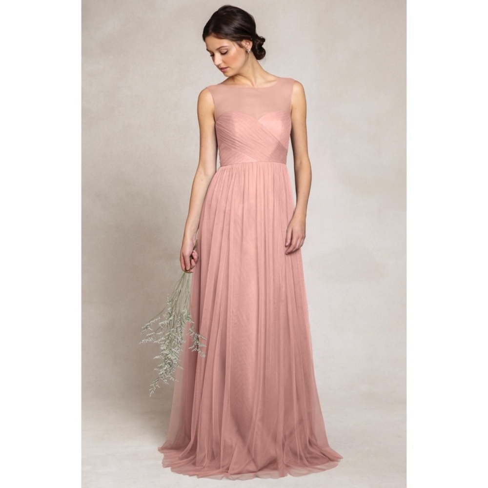NEW Jenny Yoo Aria Pleated Tulle Bridesmaids Gown Size 10